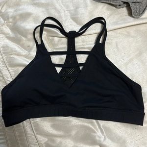 Black grid bra